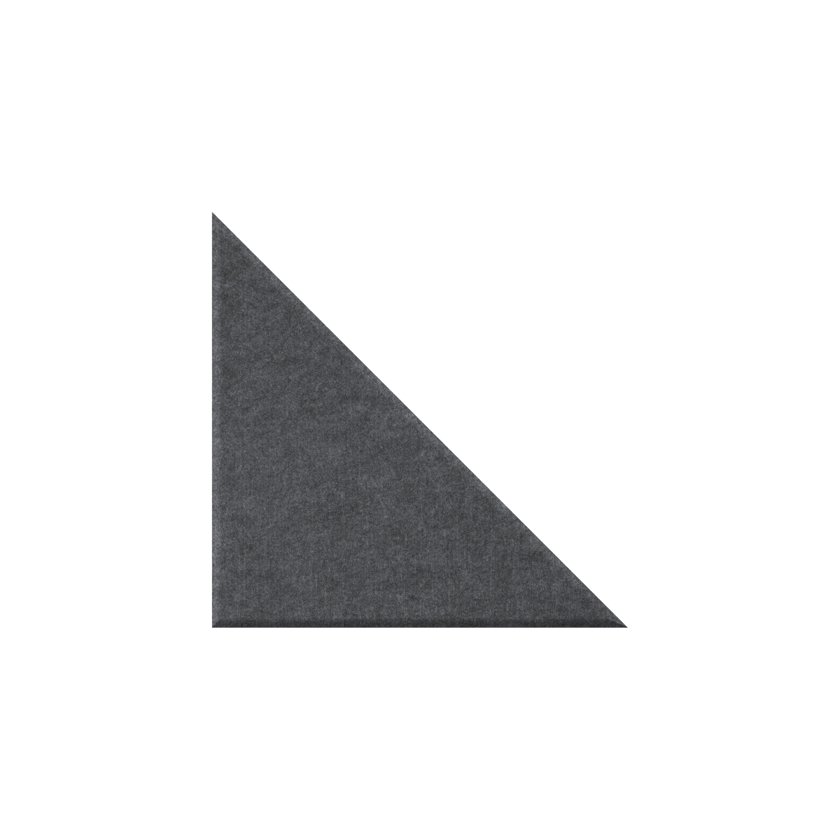 Dark gray triangle on a white background