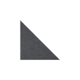 Dark gray triangle on a white background