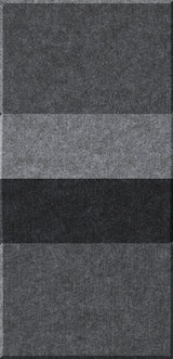 Four rectangular tiles in varying shades of gray and black arranged vertically with white dividing lines between them.