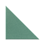 A single flat triangular color sample with a muted sage green texture on a plain white background.