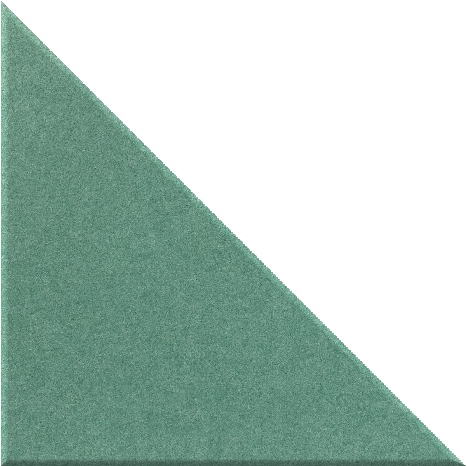 Green right-angled triangle tile with matte finish.