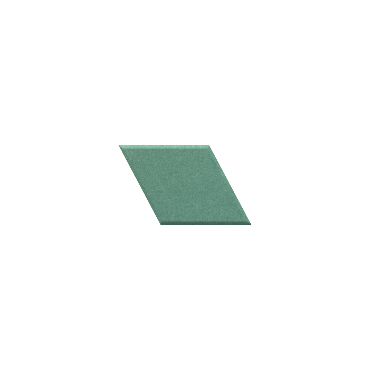 A single flat, slightly textured square tile in a muted sage green color, centered on a solid white background.
