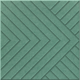 Mint 9mm Engraved Converge felt sample with chevron grooves
