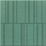 Mint 9mm Engraved Offset felt sample with staggered vertical grooves