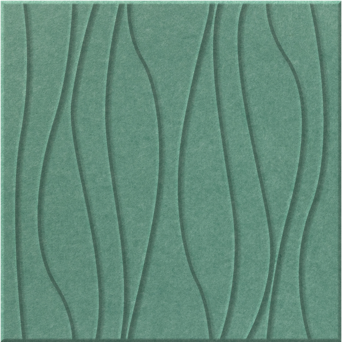 Mint 9mm Engraved River felt sample with wavy vertical grooves