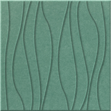 Mint 9mm Engraved River felt sample with wavy vertical grooves