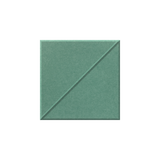 A square sage green tile or panel with a diagonal line running from the bottom-left to the top-right corner, shown on a plain white background.