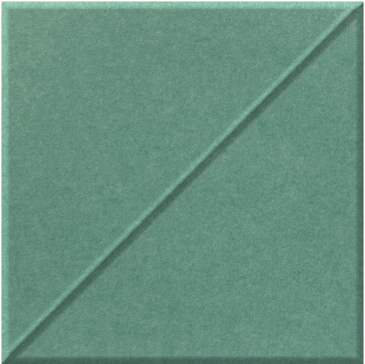 Sage green tile with diagonal slash pattern and textured surface.