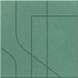 Mint 9mm Engraved Subway felt sample with offset stepped line grooves
