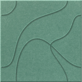 Mint 9mm Engraved Topo felt sample with flowing topographic line grooves