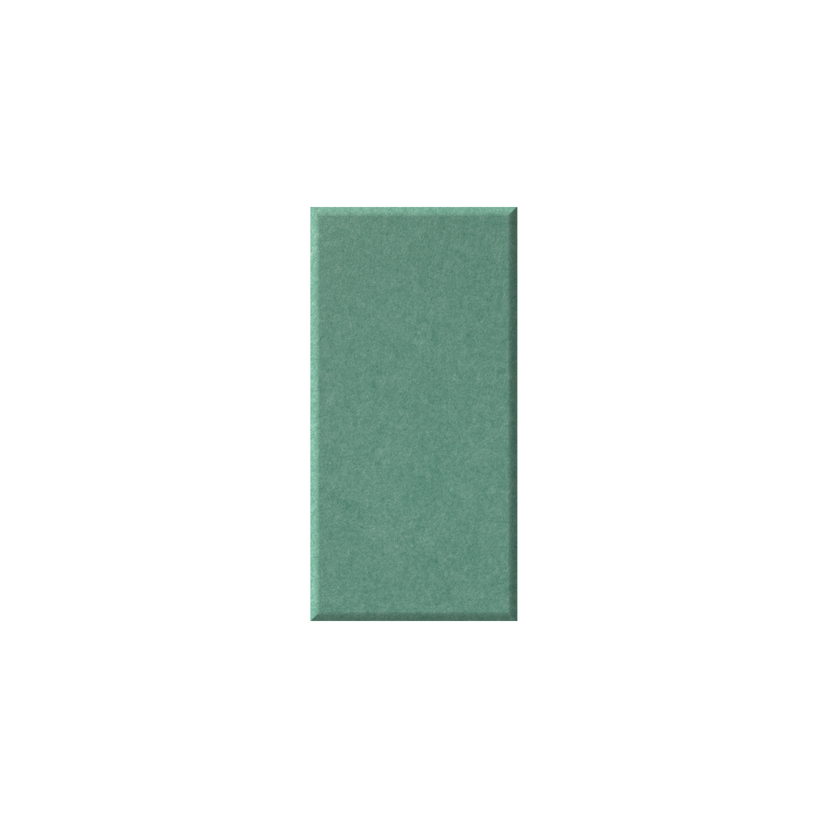 A vertical rectangular swatch of textured sage green material centered on a plain white background.