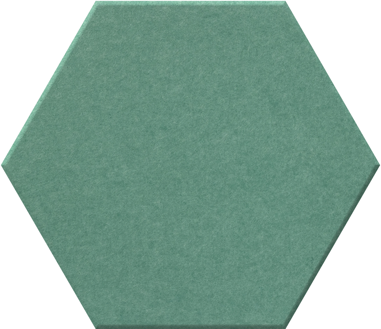 Green hexagonal tile with matte textured surface.