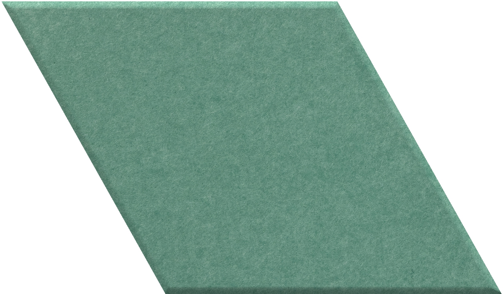 Green diamond-shaped tile with textured matte surface.