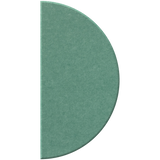 A solid sage green felt or fabric semi-circle pad shown against a plain white background.