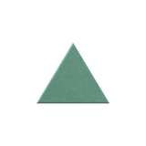 A single flat triangular color sample in muted teal-green on a plain white background.