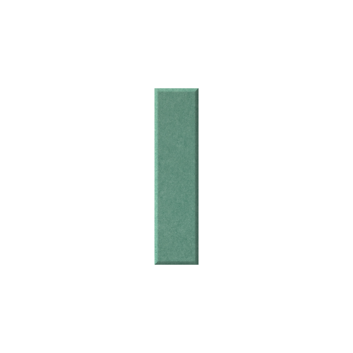 A single vertical rectangular swatch of textured sage green material centered on a plain white background.