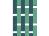 Pattern of green and blue vertical stripes on a white background