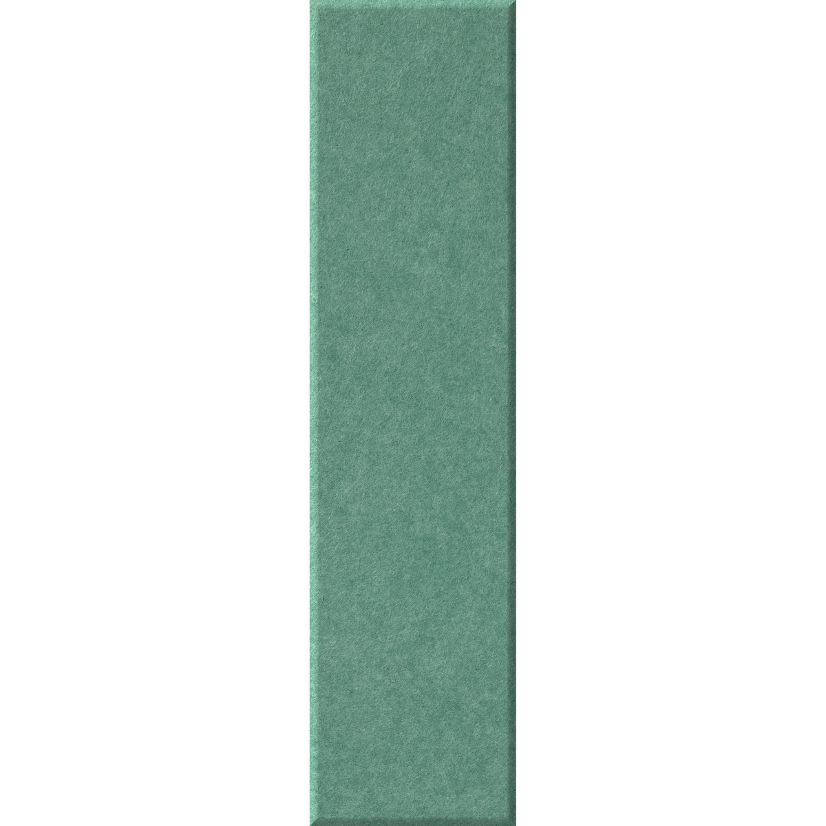A vertical rectangular swatch of textured sage green material on a plain white background.