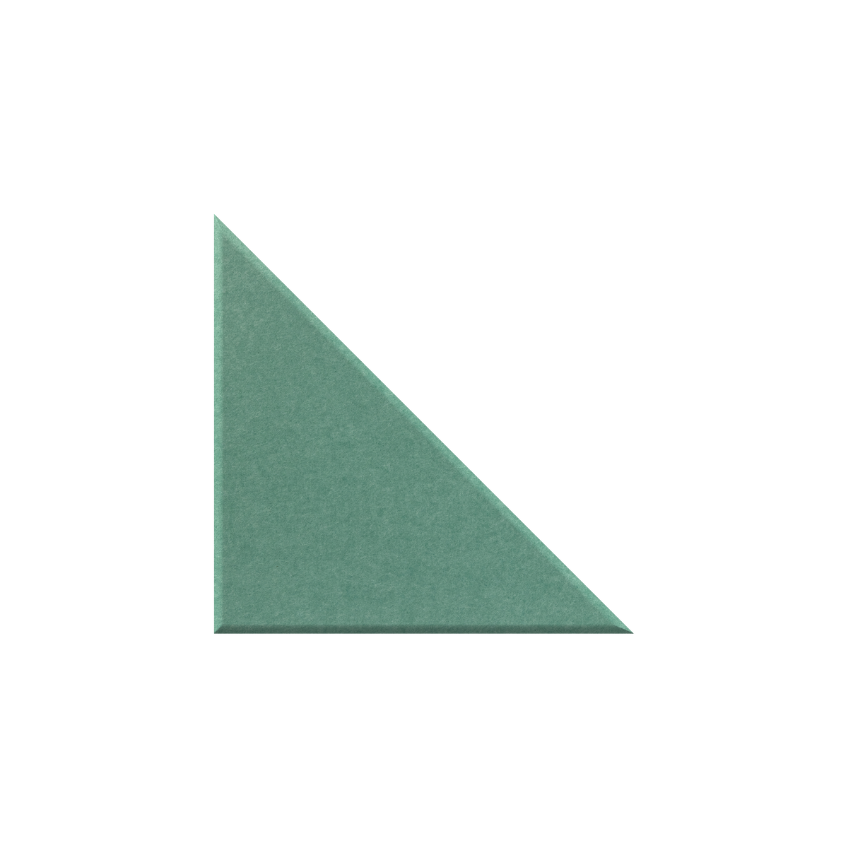 A solid sage green triangular color swatch on a plain white background.