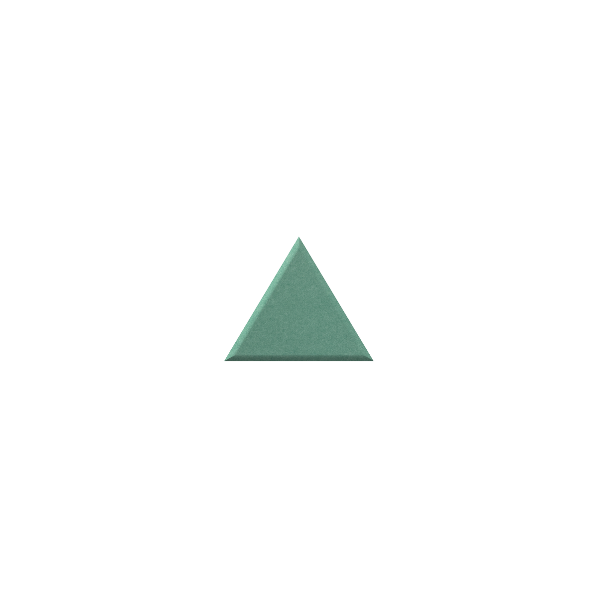 A small flat triangular color sample centered on a plain white background.