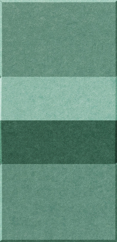 Four rectangular tiles in varying shades of green stacked vertically, showing color range from dark to light.