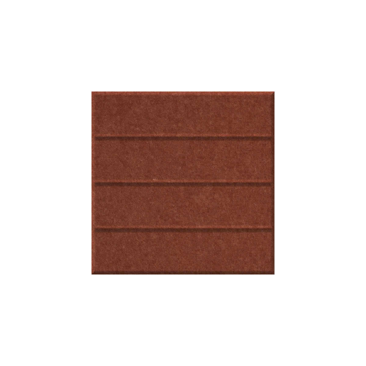 A square brown textured material swatch with horizontal ribbed lines, centered on a plain white background.