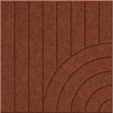 Moab 9mm Engraved Tangent felt sample with concentric quarter circle grooves