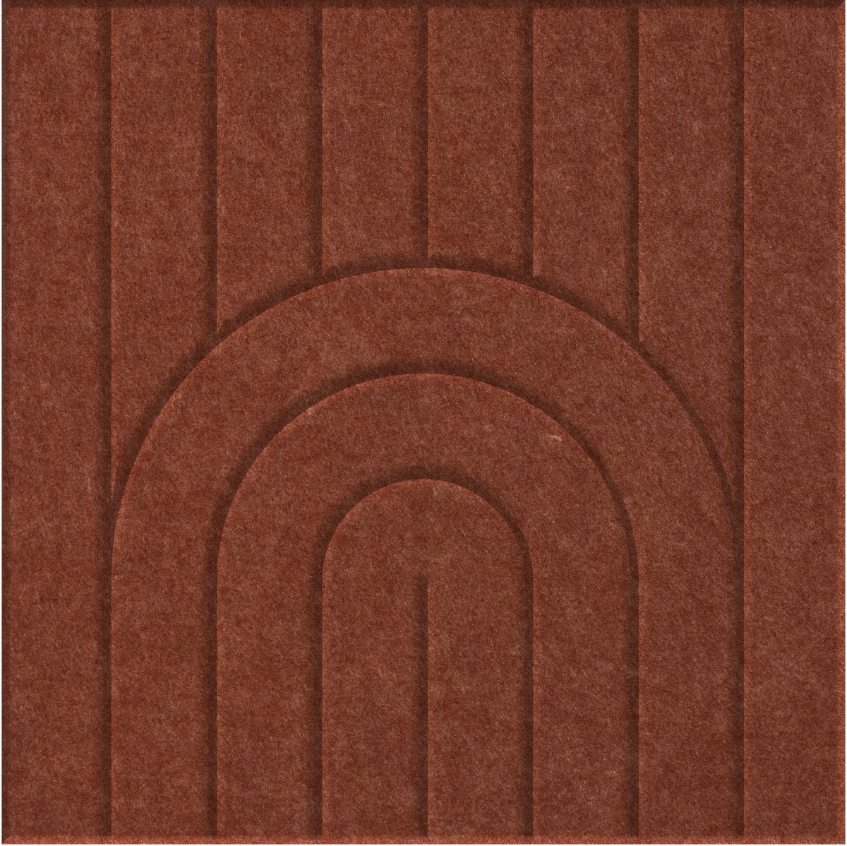 Moab 9mm Engraved Zen felt sample with nested arch grooves