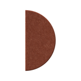 A semi-circular brown textured mat or rug shown on a plain white background.