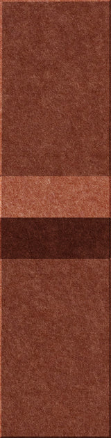 Rectangular tile with textured surface in shades of rust, terracotta, and dark brown arranged in horizontal color blocks.