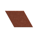 A single rhombus-shaped brown textured tile or material sample shown on a plain white background.