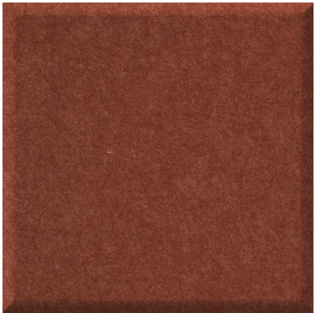 Terracotta-colored  tile with matte textured surface.