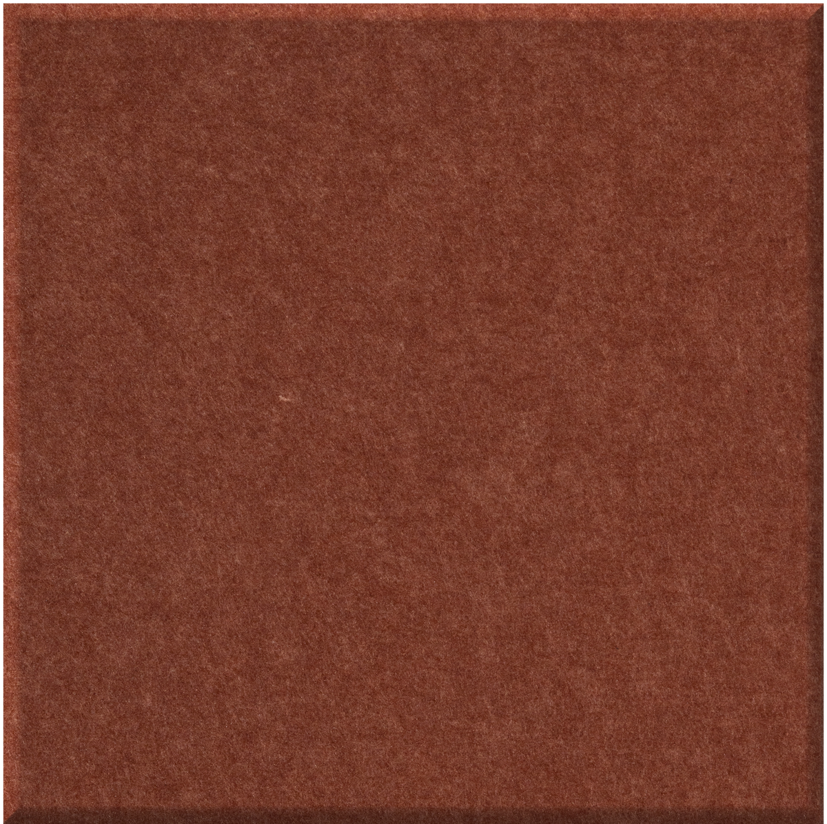 Terracotta-red square tile with matte textured finish.