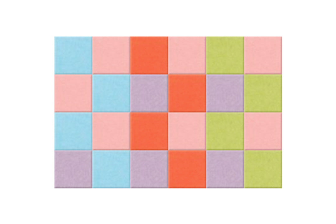 Multicolor square rectangle Felt Right design made from sound-dampening acoustic felt panels