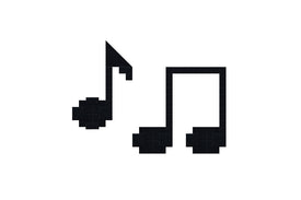 Black musical notes Felt Right design made from sound-dampening acoustic felt panels