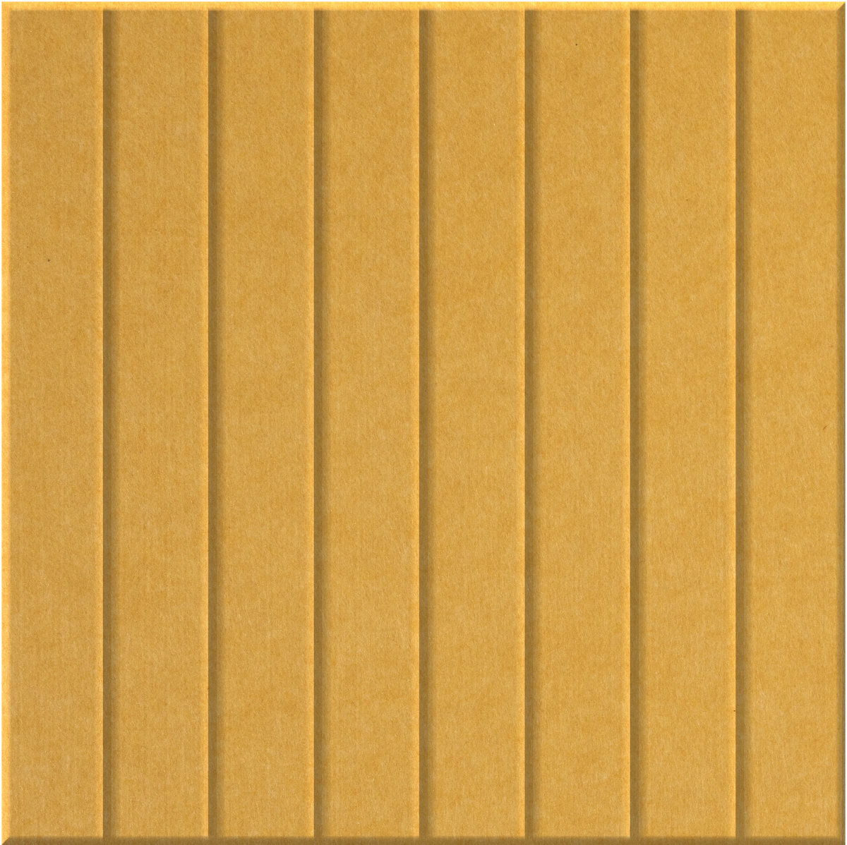 Mustard 9mm Engraved Parallel felt sample with straight vertical grooves
