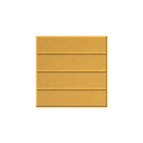 A square textured gold adhesive wall tile with horizontal grooves, shown on a solid white background.
