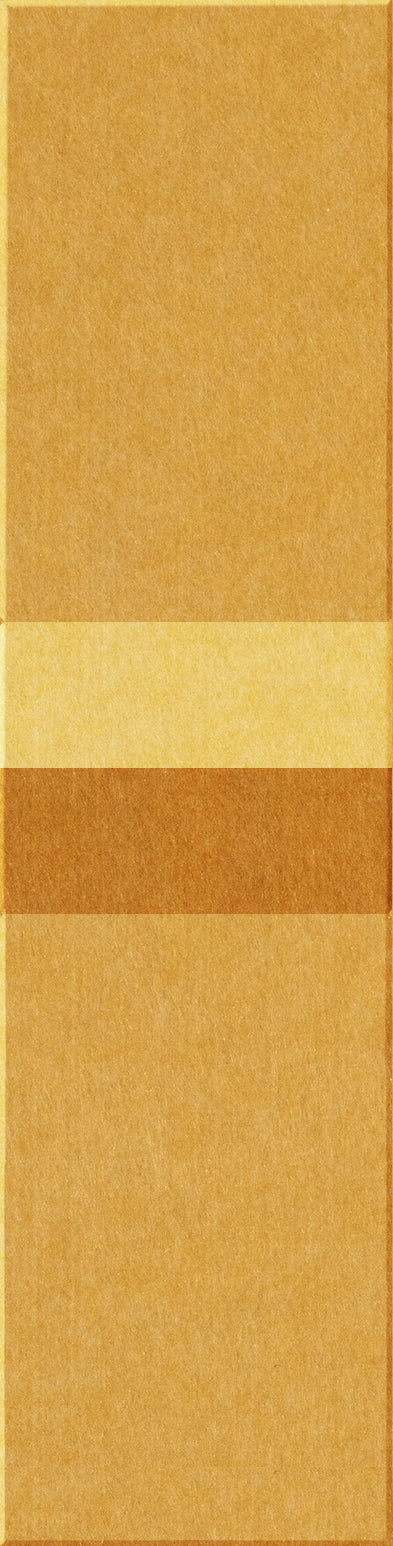 Four rectangular tiles in varying shades of gold and tan with textured surfaces stacked vertically.