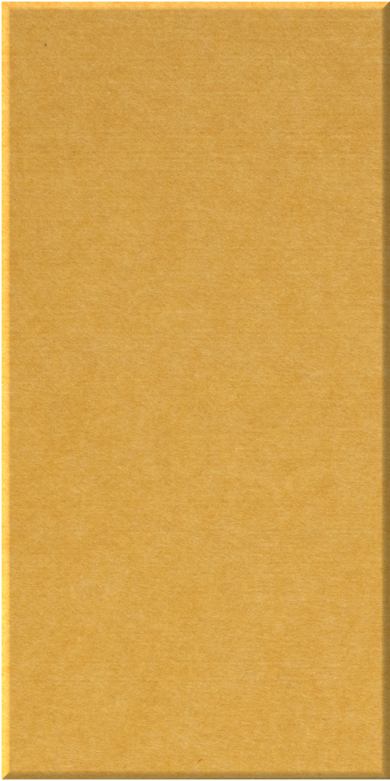 Large rectangular tile with raised beveled edges and matte golden-yellow finish.