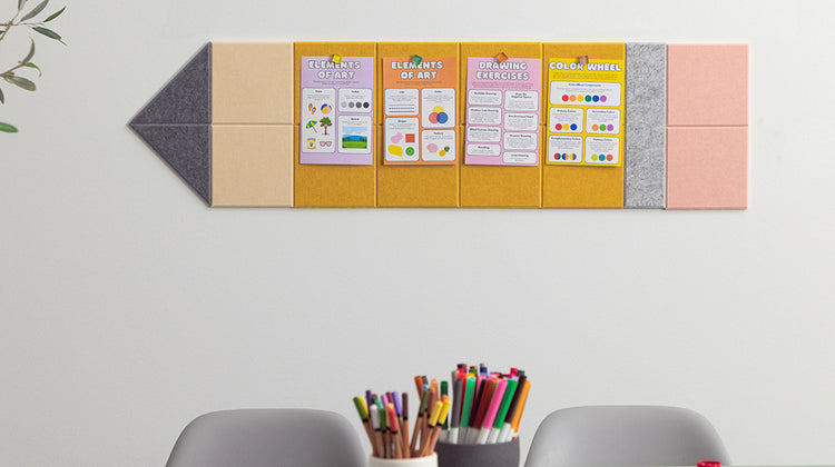 Yellow Mini Pencil Pinboard