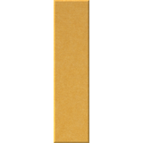 A vertical rectangular strip of textured mustard yellow material on a plain white background.