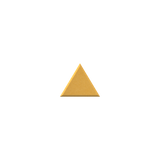 A small golden-yellow triangular wedge or tile centered on a plain white background.