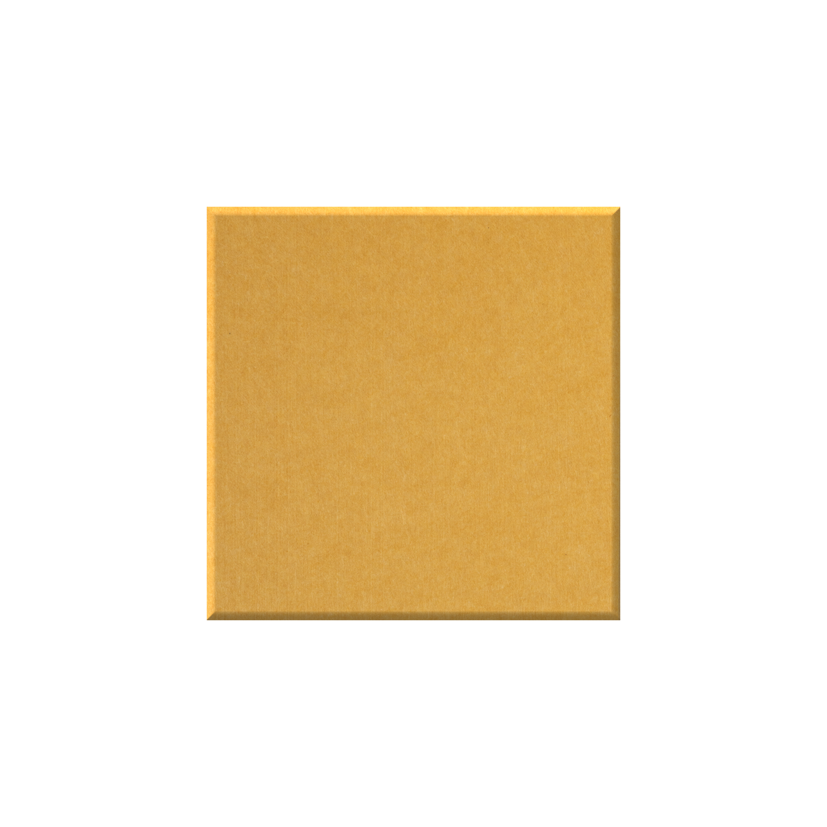 A square gold-colored textured tile or swatch centered on a plain white background.