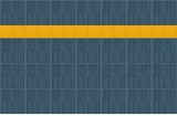 Blue and teal striped pattern with horizontal yellow band across center.