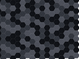 Repeating hexagonal pattern in black and gray tones with textured surface.
