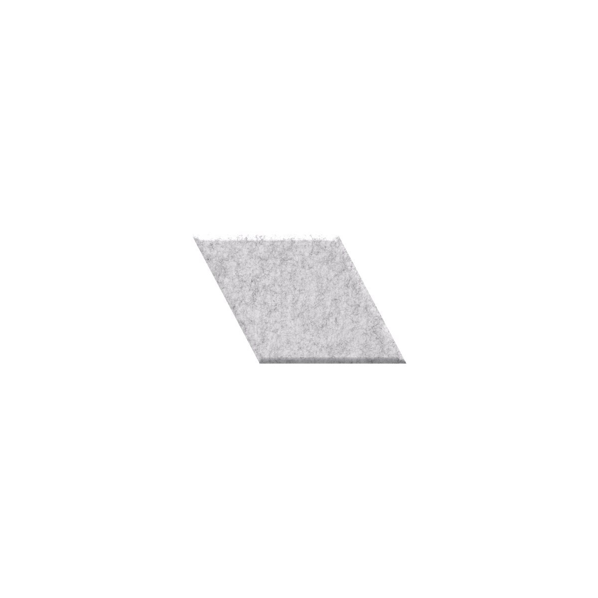 Light gray diamond felt tile with a white background