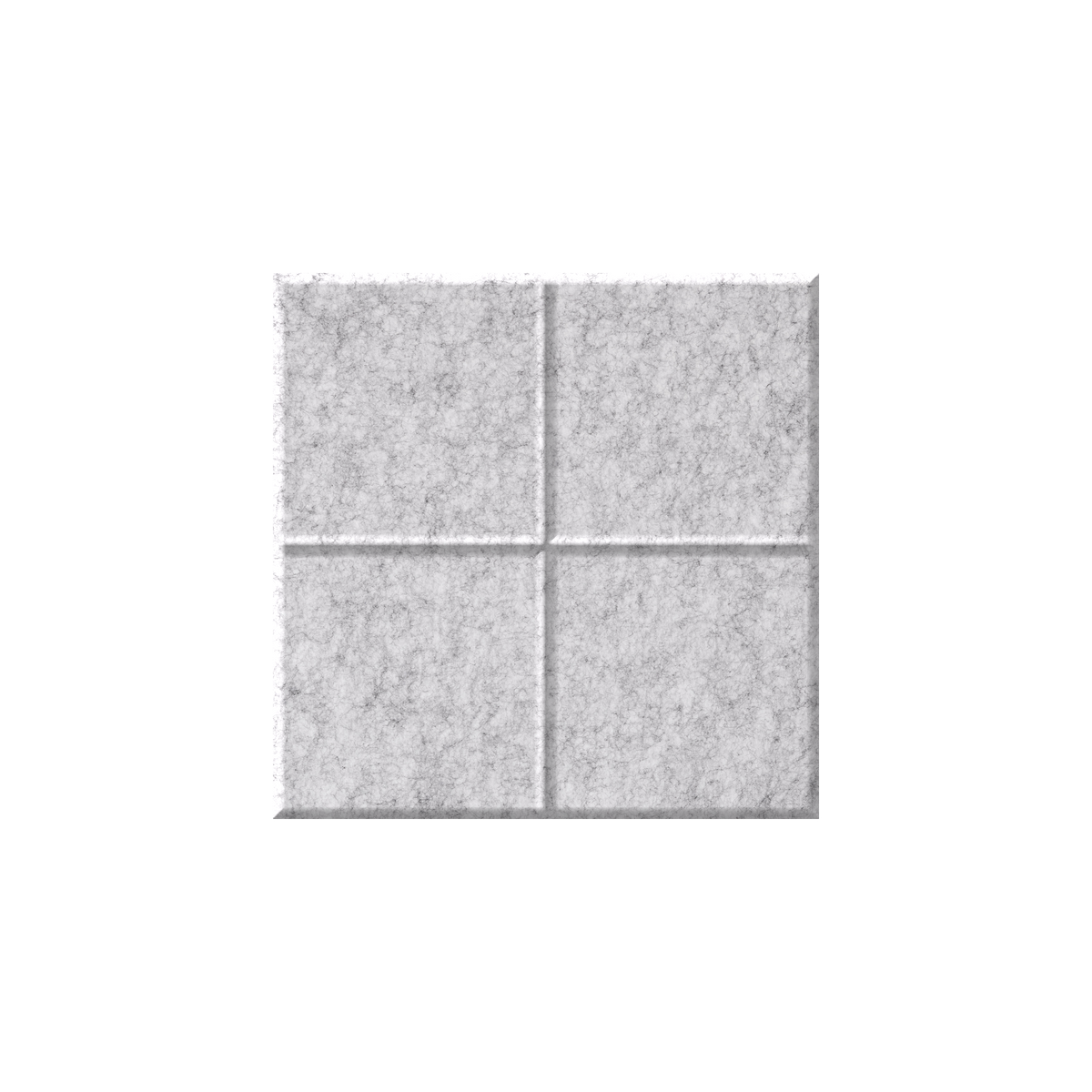A square gray textured tile with a four-quadrant grid pattern, shown on a plain white background.