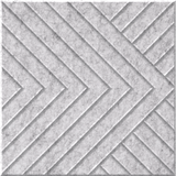 Nickel 9mm Engraved Converge felt sample with chevron grooves