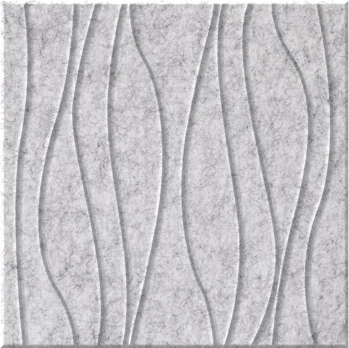 Nickel 9mm Engraved River felt sample with wavy vertical grooves