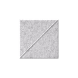 A square gray textured tile or panel with a diagonal line running from the bottom-left to the top-right corner, shown on a plain white background.